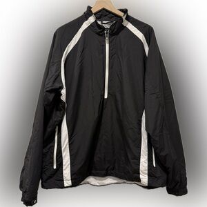 FootJoy FJ Black Golf Windbreaker Jacket XL Nylon Full Zip